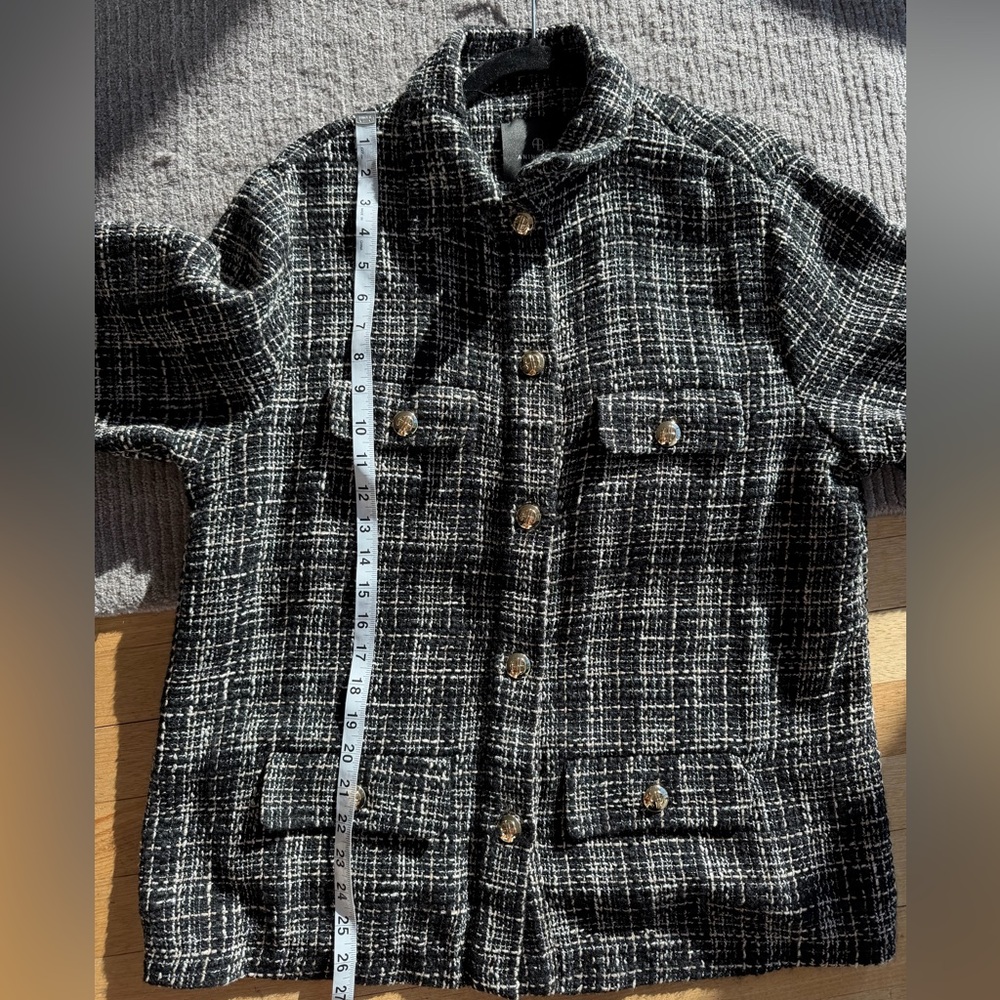 Anine Bing Black and White Tweed Blazer - Picture 6 of 7